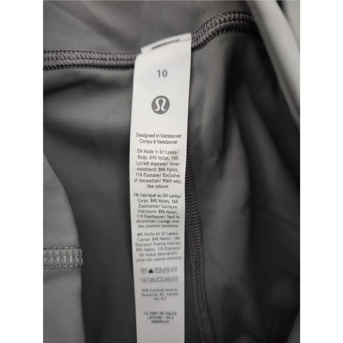 Lululemon clothing - Onyx Grey 5