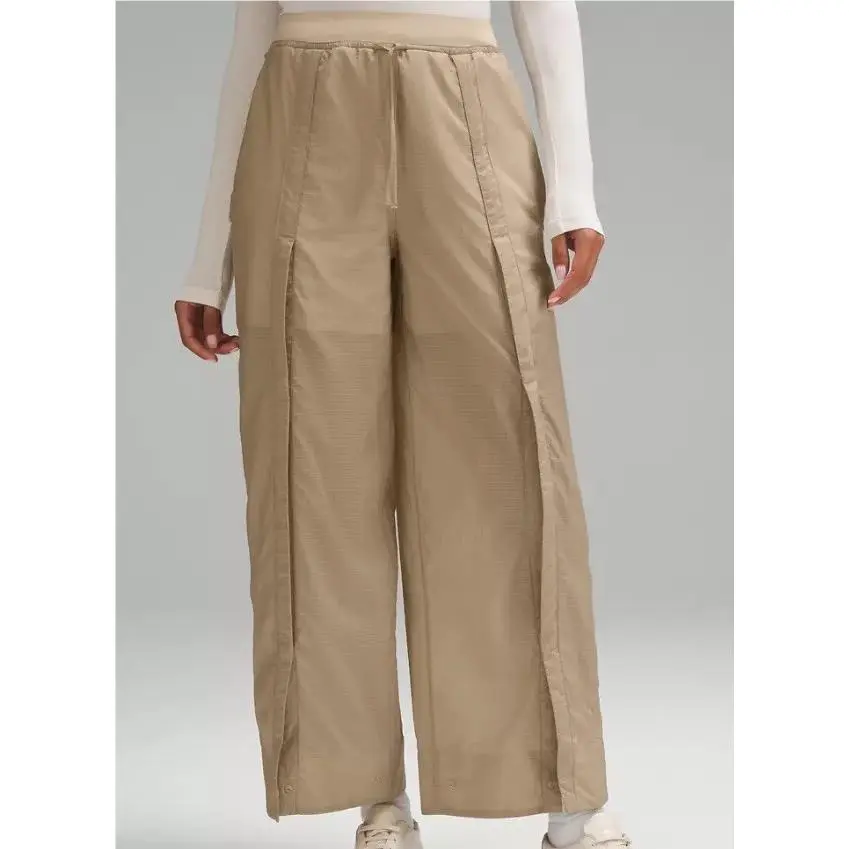 Lululemon Lightweight Woven Snap-leg Super High Rise Pant Beige M