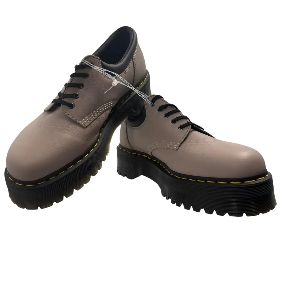 Dr. Martens 1461 Quad Platform Shoes Leather Oxford Mauve Black Size 13