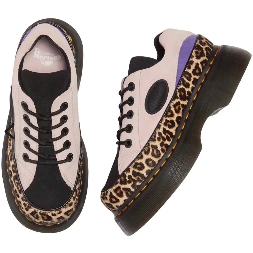 Nwob  BUZZ5-Eye Leopard and Suede Shoes Size 9 Chunky Platform Y2K by Dr. Martens