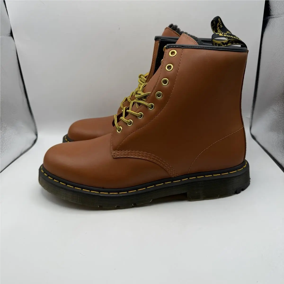 Dr. Martens Dr Marten`s Men`s 12 1460 Blizzard Wintergrip Lace Up Tan Boots 26860220 Sherpa