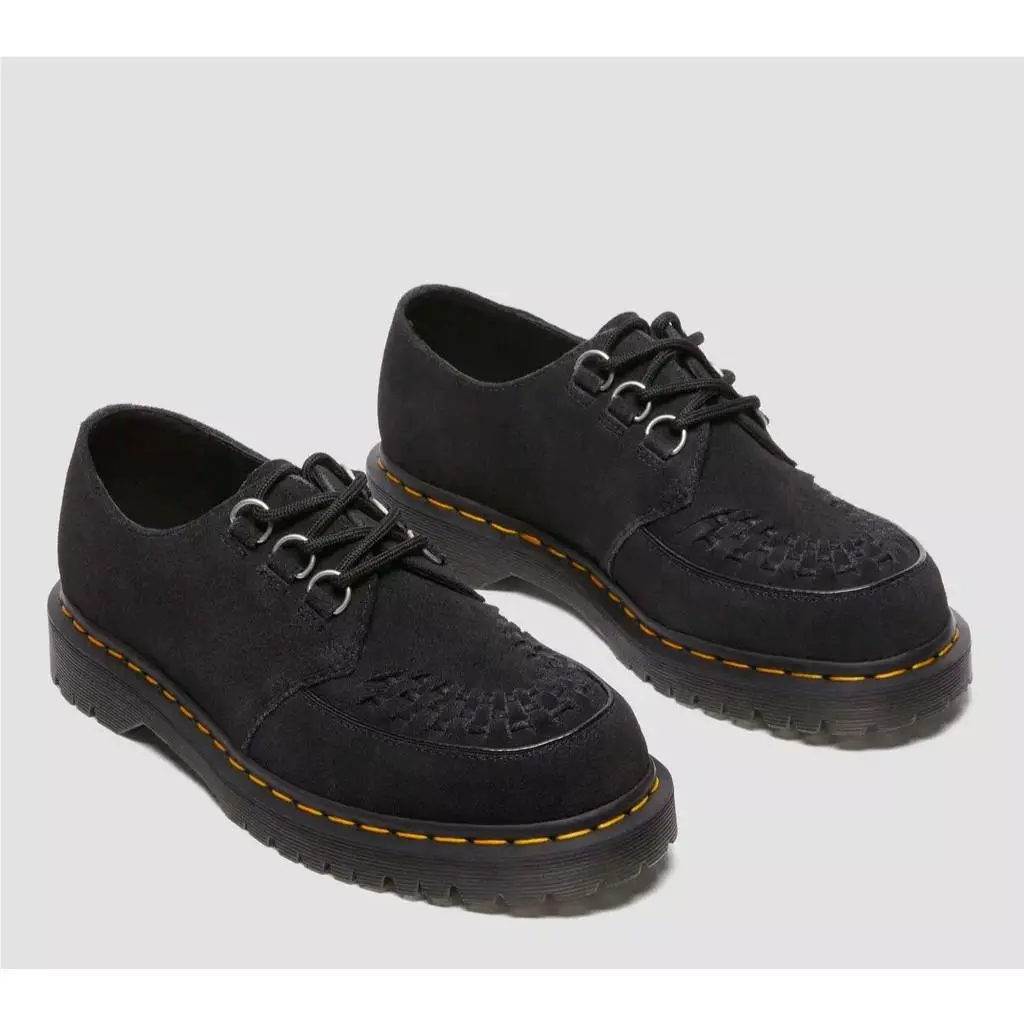 Dr. Martens Ramsey Woven Suede Creepers Men’s Size 14 Black Suede 40572001
