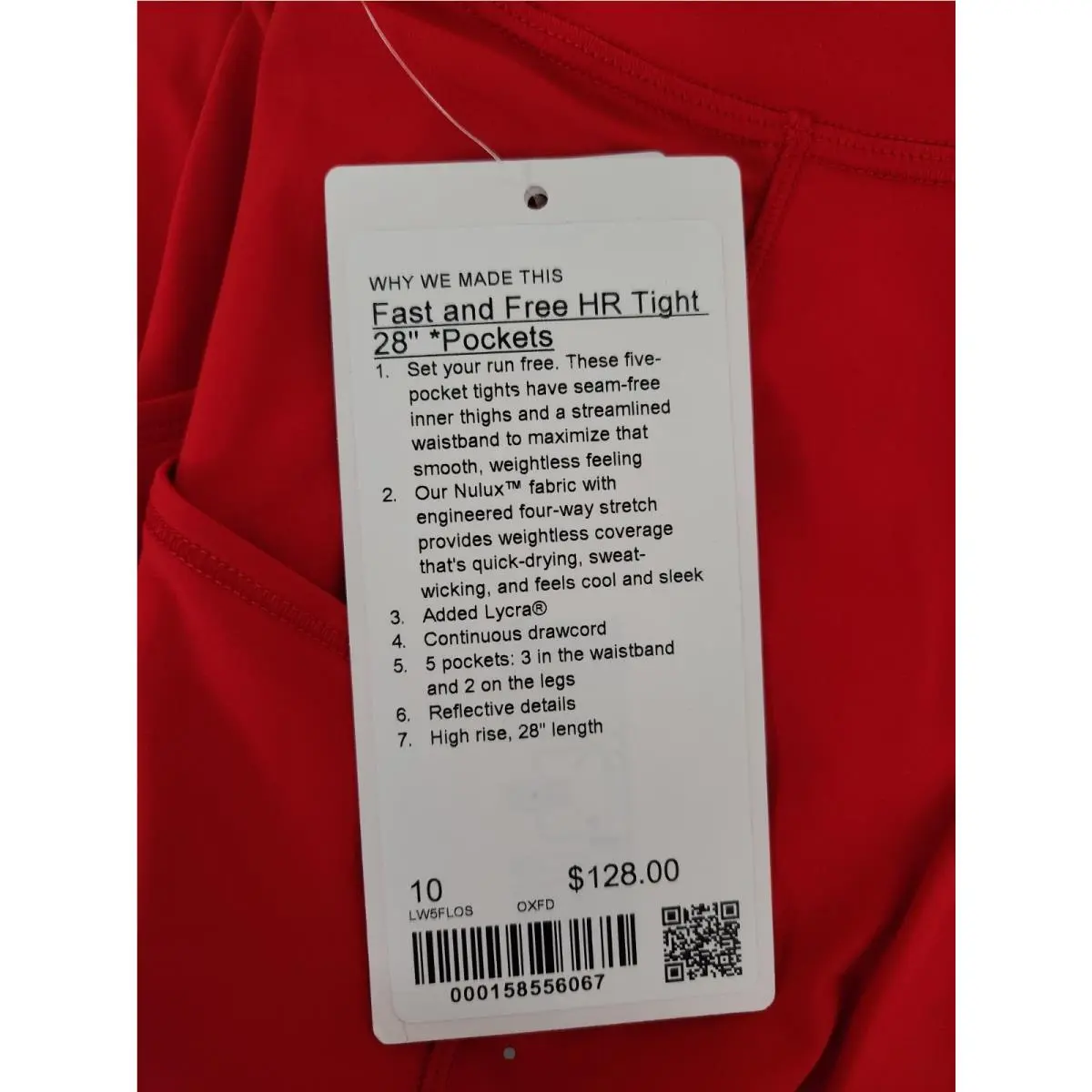 Lululemon clothing - Oxford Red 2