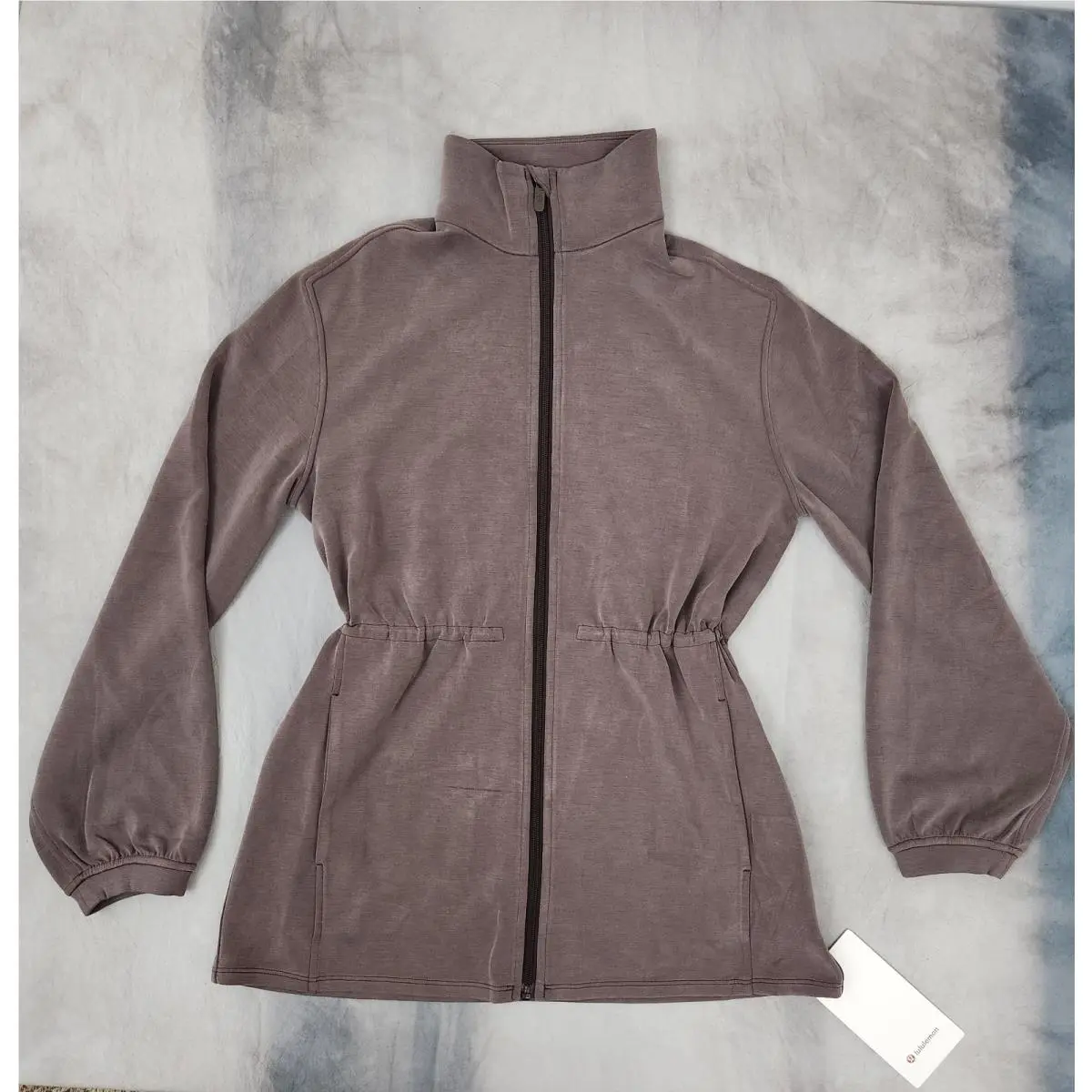 Lululemon Softstreme Cinch Waist Full Zip Jacket Espresso LW3IV5S Women`s XS