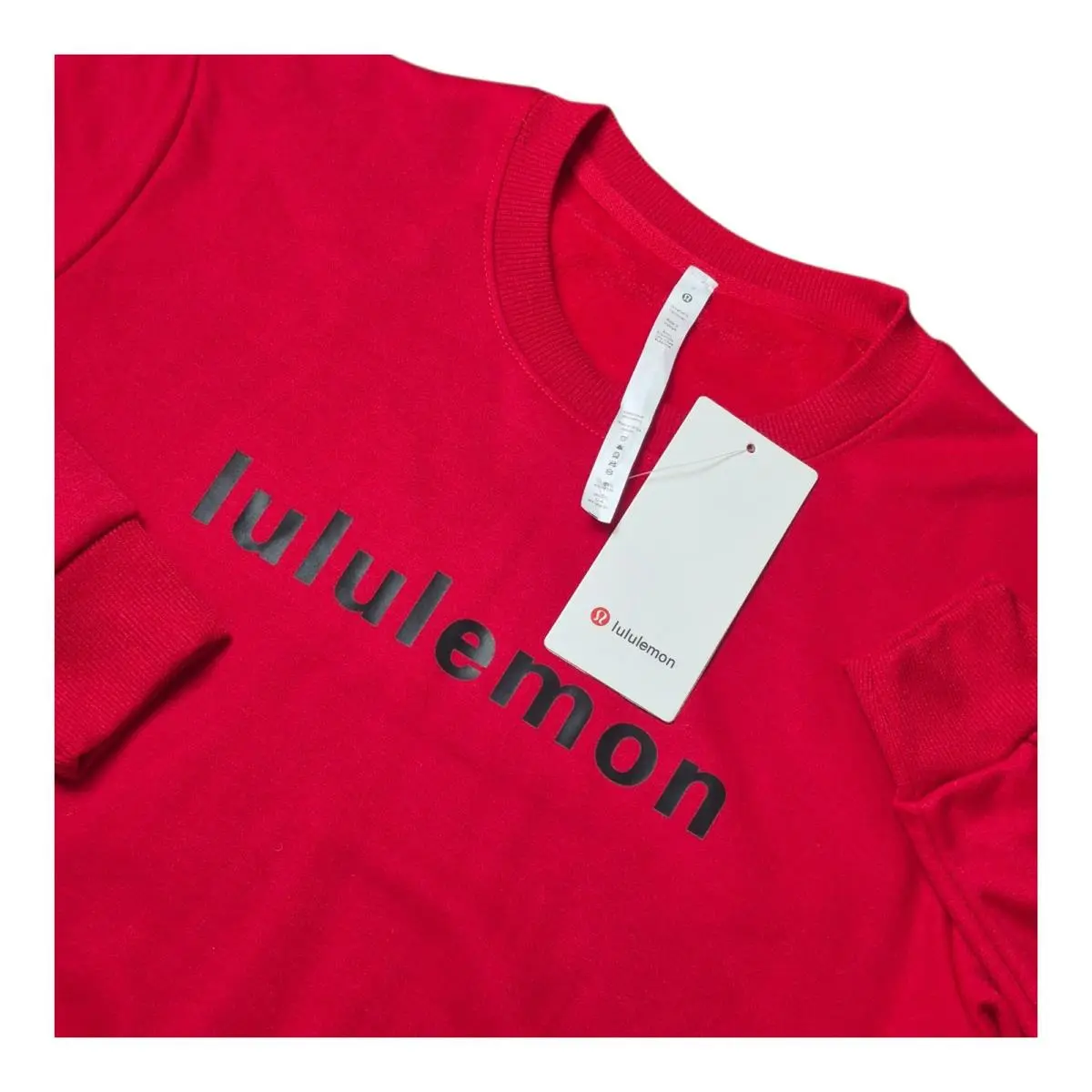 Lululemon Womens 8 Perfectly Oversized Crop Crew Red Pullover Sweatshirt