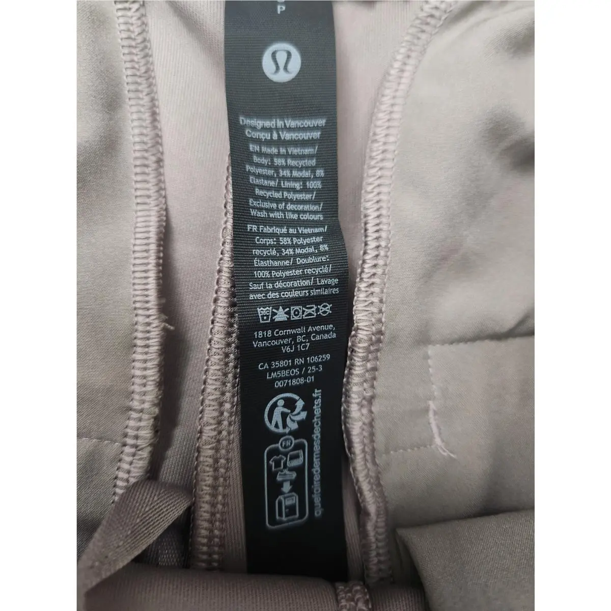 Lululemon clothing - Warm Ash Gray 6