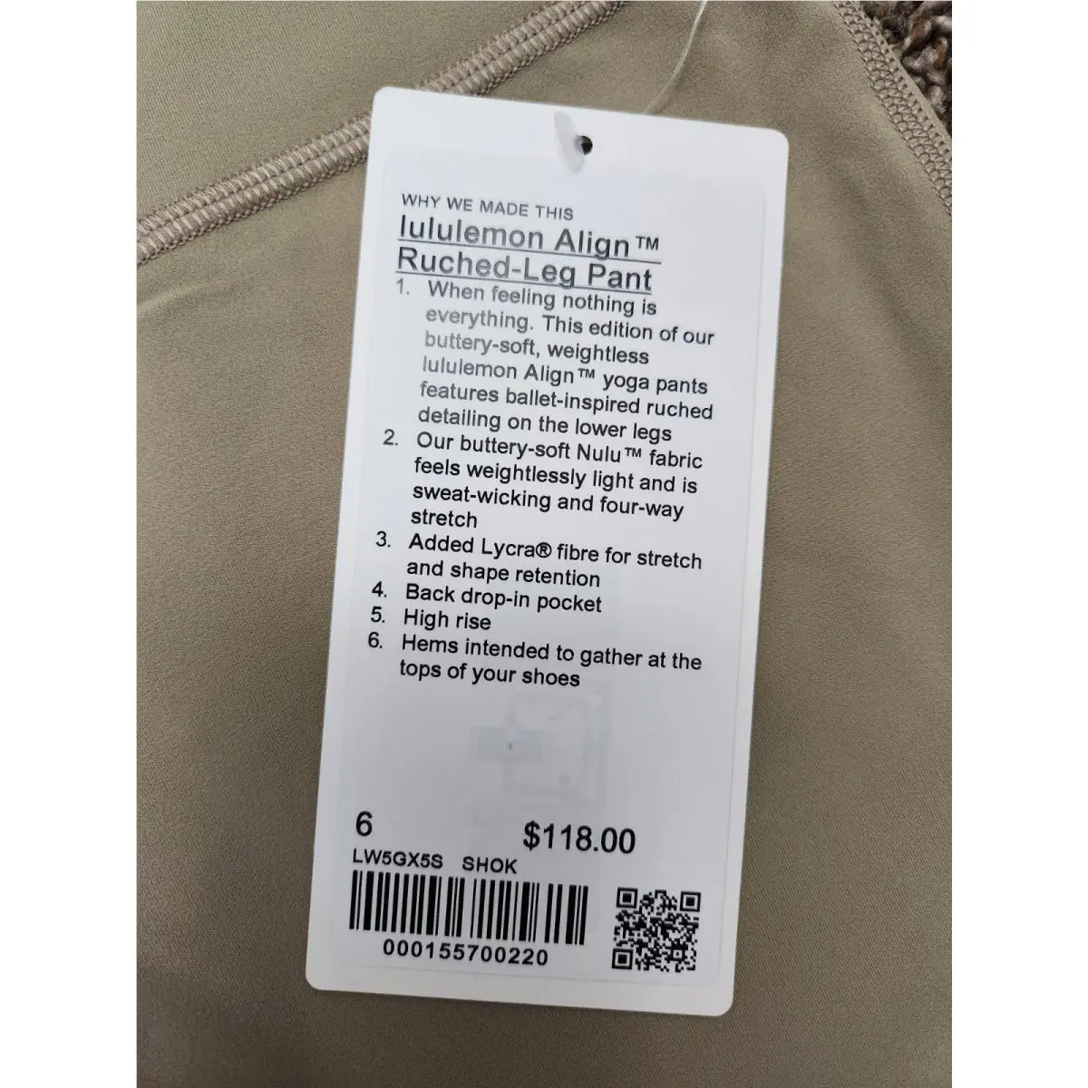 Lululemon clothing - Sheer Oak 9