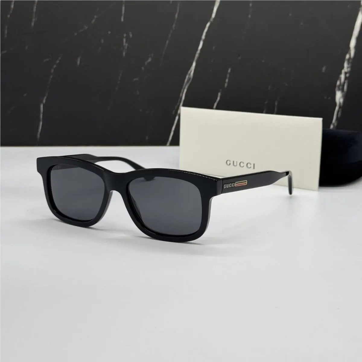 GG0824S 005 Black Square Men Sunglasses by Gucci