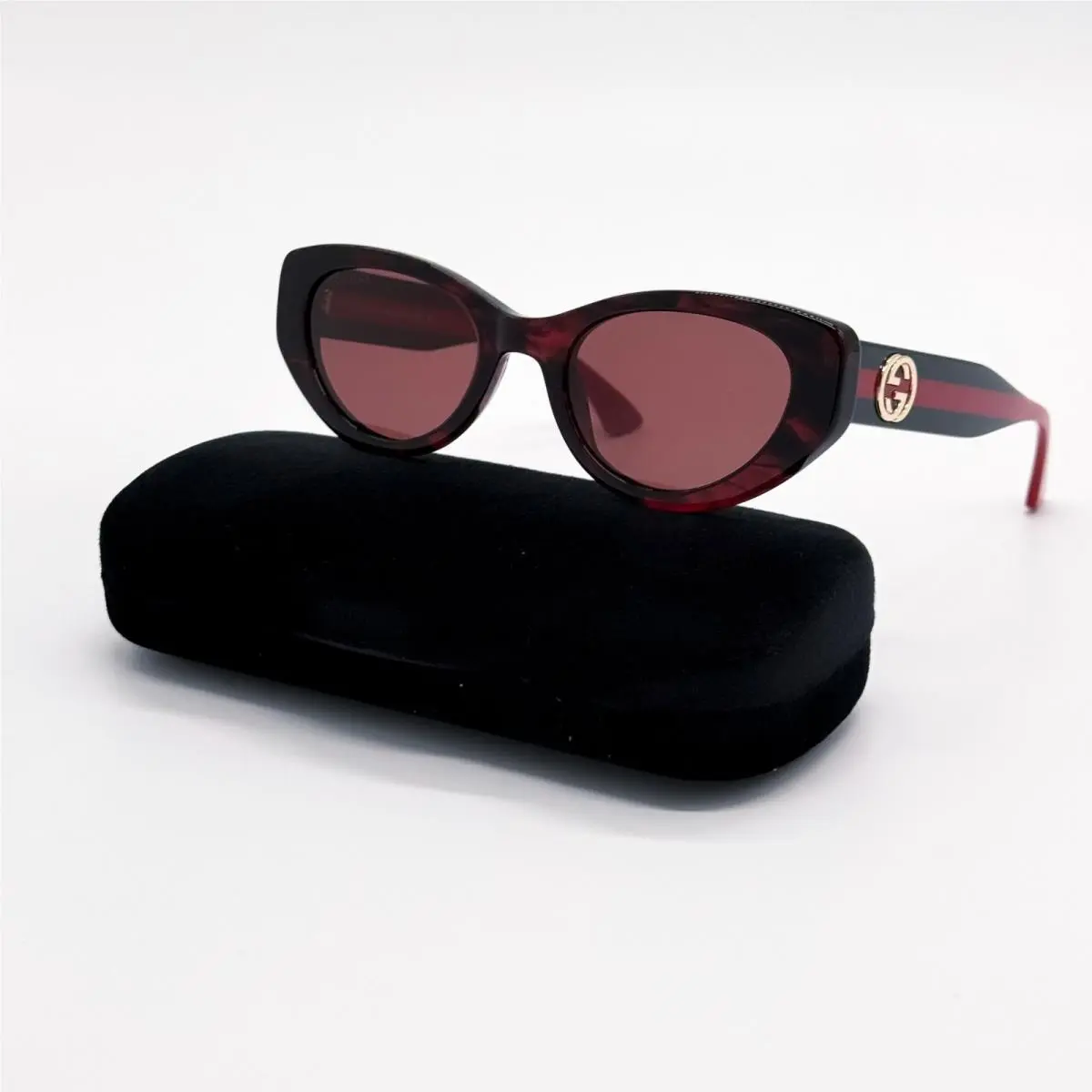 GG1862S 003 Havana Red Women Sunglasses Cat Eye by Gucci