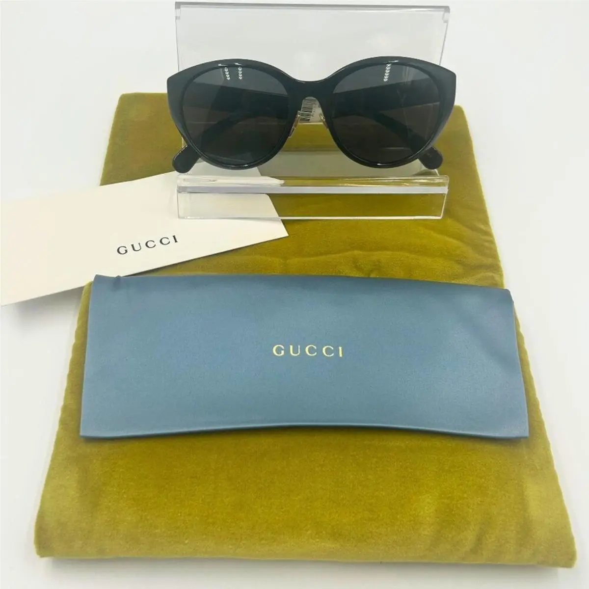 GG0814SK Oversized Cat Eye Sunglasses Black Made in Italy by Gucci