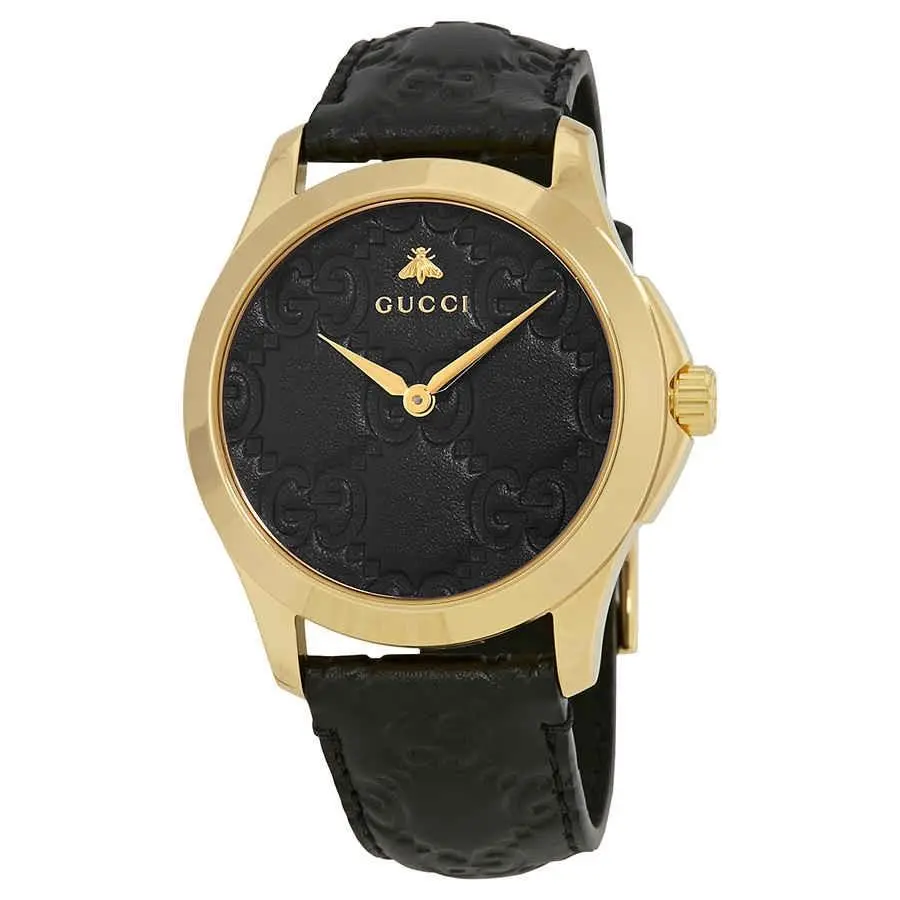 G-timeless Black GG Dial Ladies Watch YA1264034 by Gucci