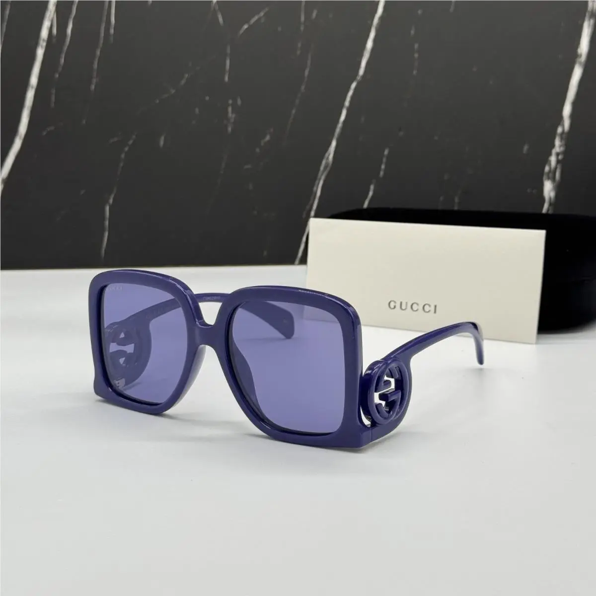 GG1326S 006 Purple Square Oversaized Women Sunglasses by Gucci