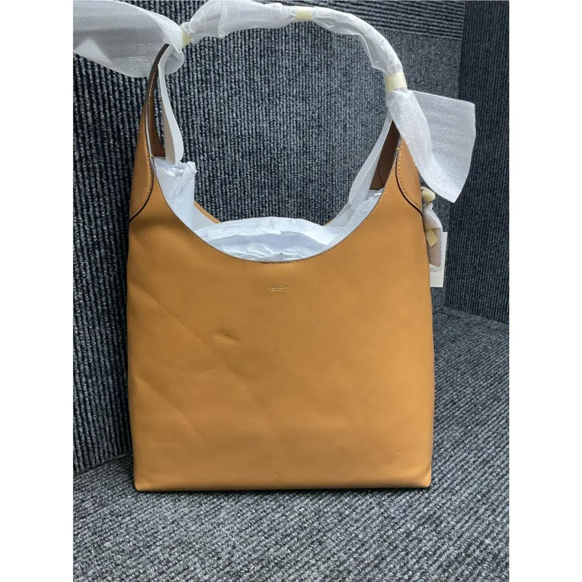 Coach Brooklyn Shoulder Bag 39 Honey Brown with Dust Bag