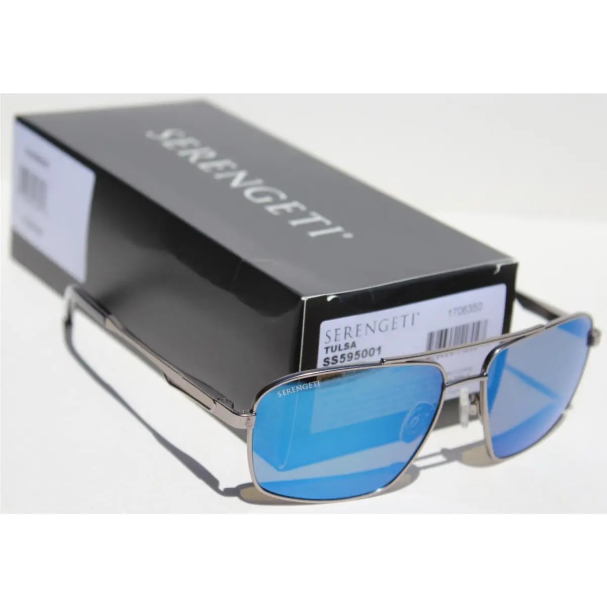 Serengeti Tulsa Polarized Sunglasses Gunmetal/mineral 555nm Blue SS595001 Italy