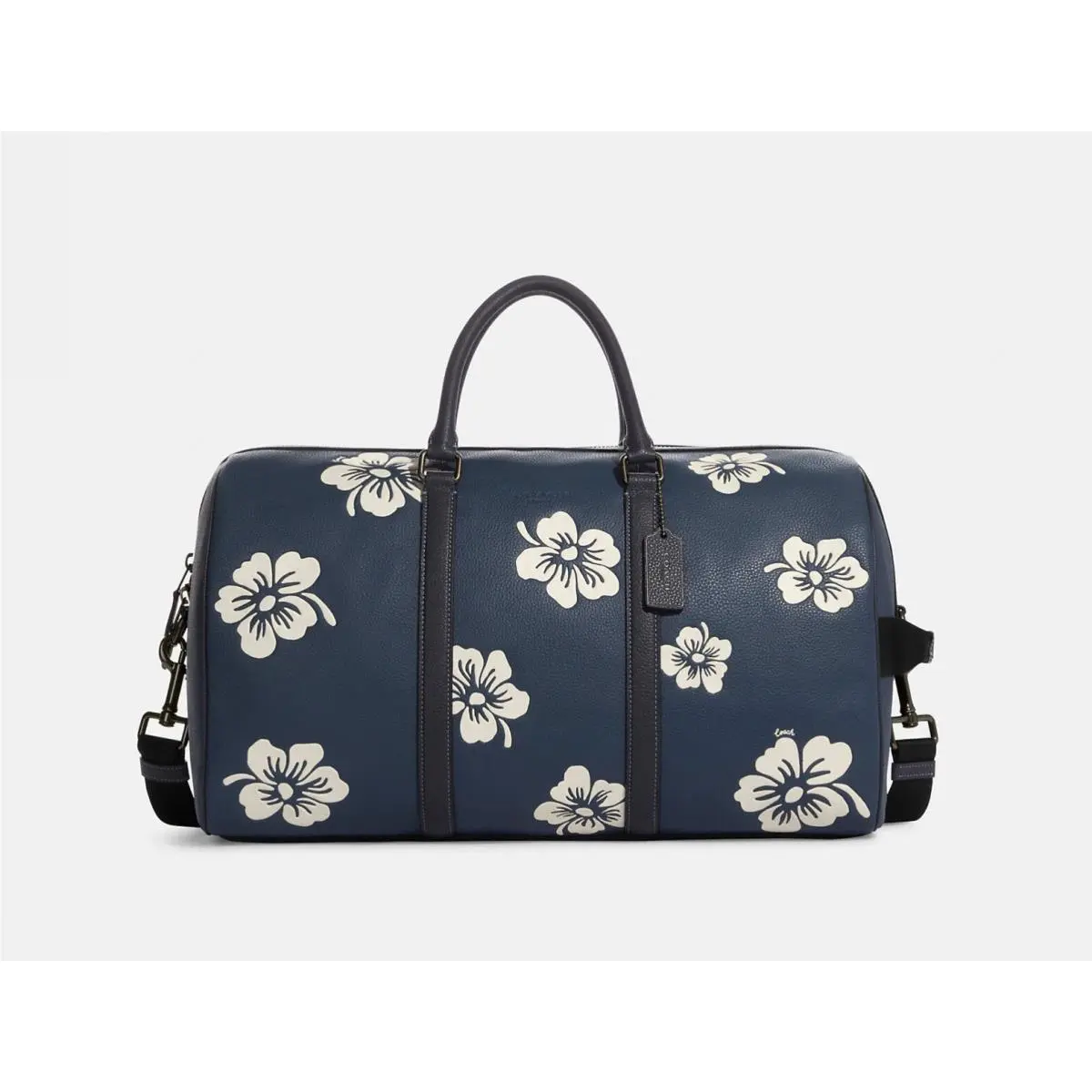 Coach Venturer Bag with Aloha Floral Print Gunmetal/denim/cream CA023
