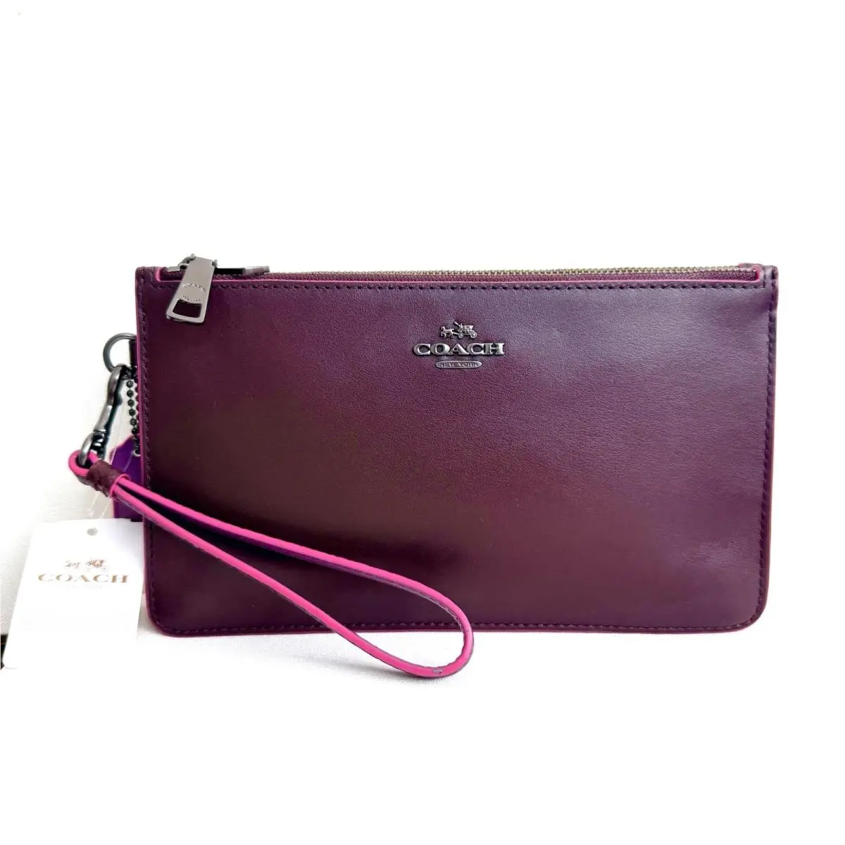 Crosby Refined Leather Python Embossed Wristlet Wallet Clutch 12084 by Coach