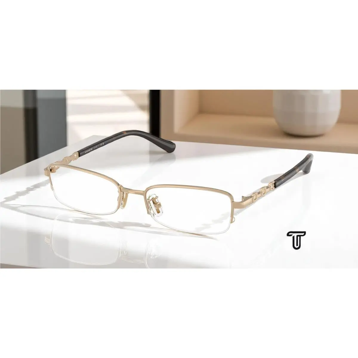 Coach HC5097 9005 Light Gold Demo Lens 52 mm Women`s Eyeglasses