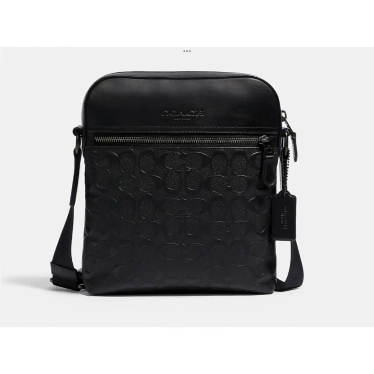 Coach 4009 Houston Flight Bag In Signature Leather Black
