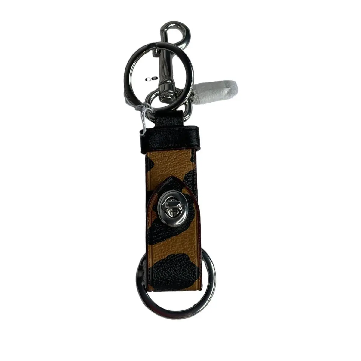 Trigger Snap Bag Charm Keychain with Leopard Print by Coach