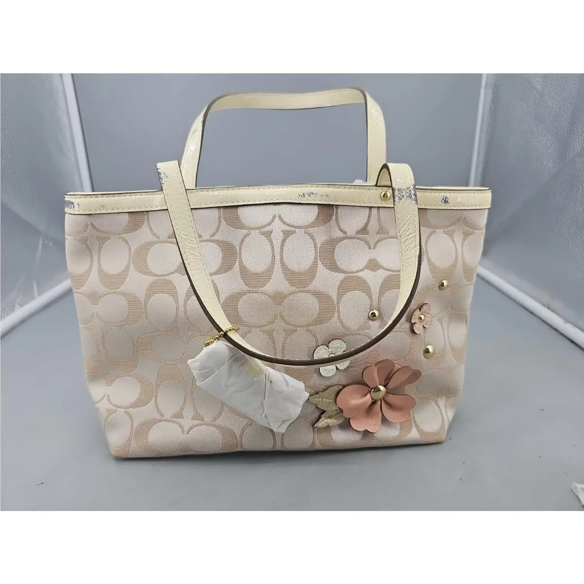 Coach Mini Signature Floral Appliqué Tote Bag – Some Marks On Trim From Storage
