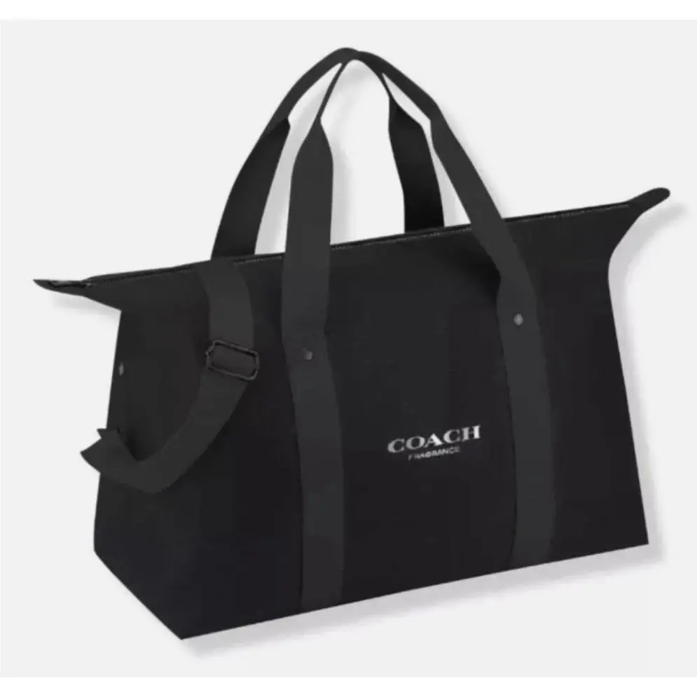 Lg Fragrance Black Weekender Bag Travel Gym Zip Tote W/ Dust Cover by Coach