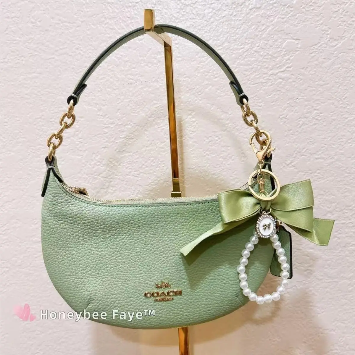 Coach Mini Payton Bag CEL08 Pistachio Free Charm