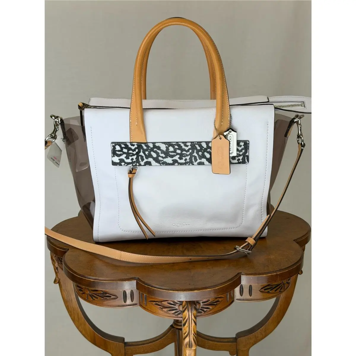 Coach Bleecker Riley Tote White Shopper Bag 0382 M1382-30161