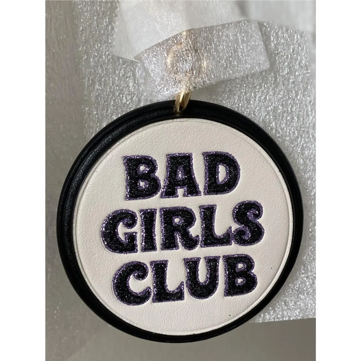 Chalk/multi Sig Canvas/leather Bad Girls Bag Charm Keyring Fob CC314 by Coach