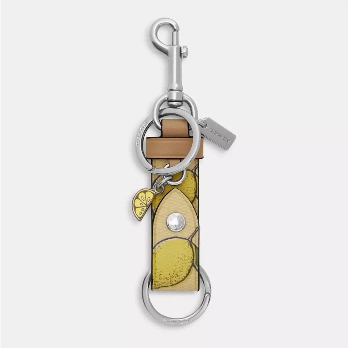 Trigger Snap Bag Charm with Lemon Print by Coach