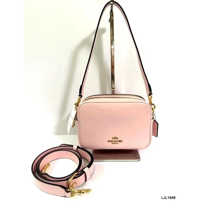 Coach Carey Mini Leather Crossbody Bag Soft Pink CEA02