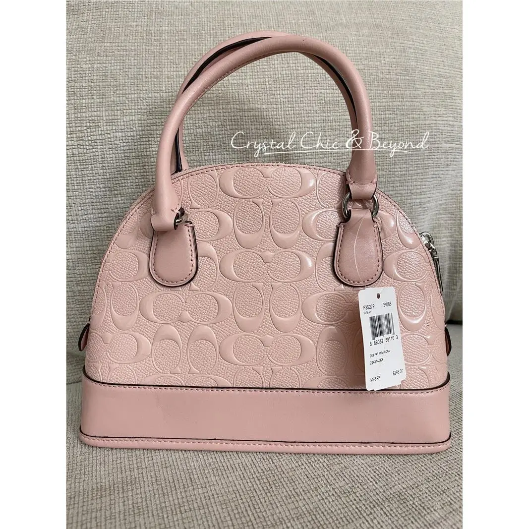 Coach Mini Cora Dome Crossbody Handbag Debossed Patent Leather F35279