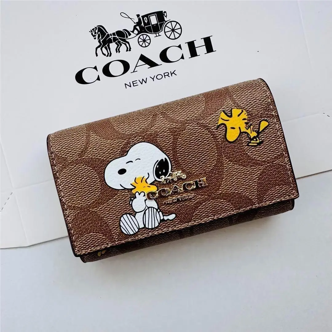 Coach x Peanuts 5 Key Case Snoopy Signature Smart Key CF250 Outlet