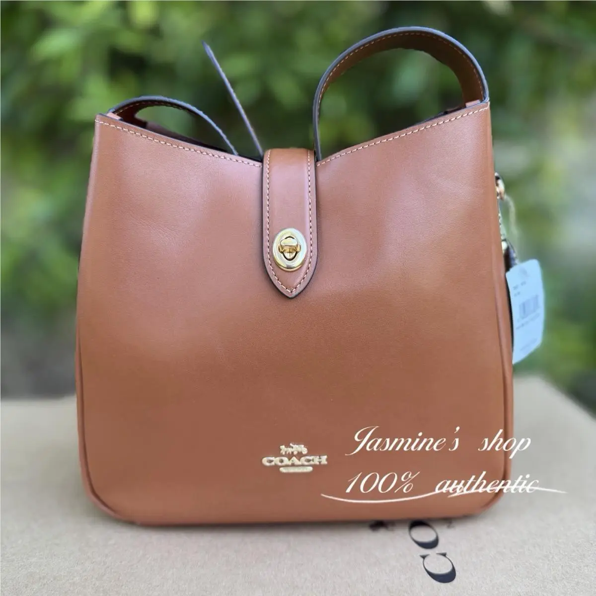 Coach Hadley Convertible Crossbody CBH01 Gold/tan Smooth Grain Leather