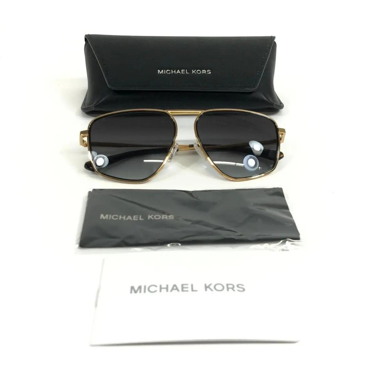 Michael Kors Sunglasses MK1153 Silverton 18968G Yellow Gold w/ Light Grey Lenses