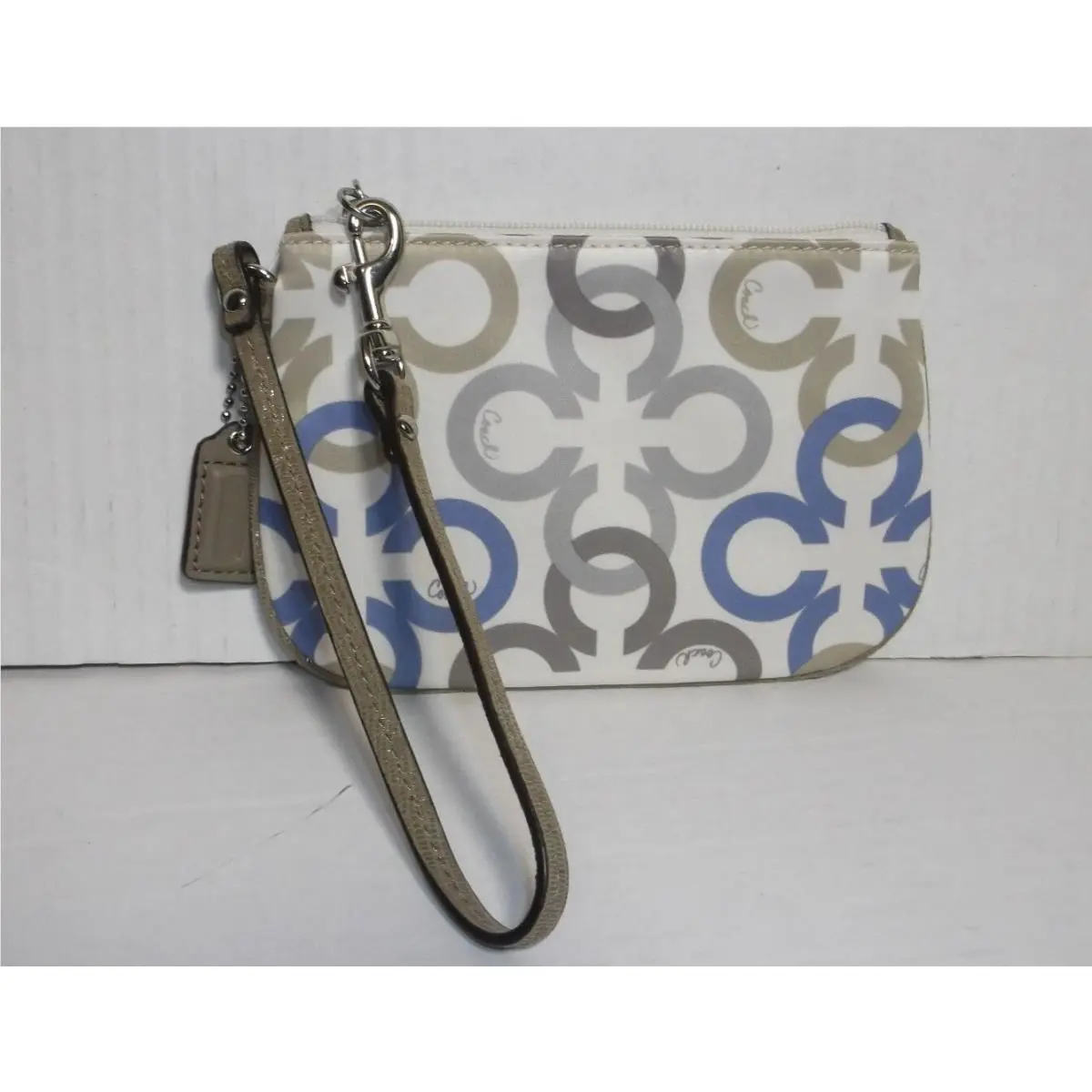 Coach F48898 Multi Color Clover Print Small Wristlet