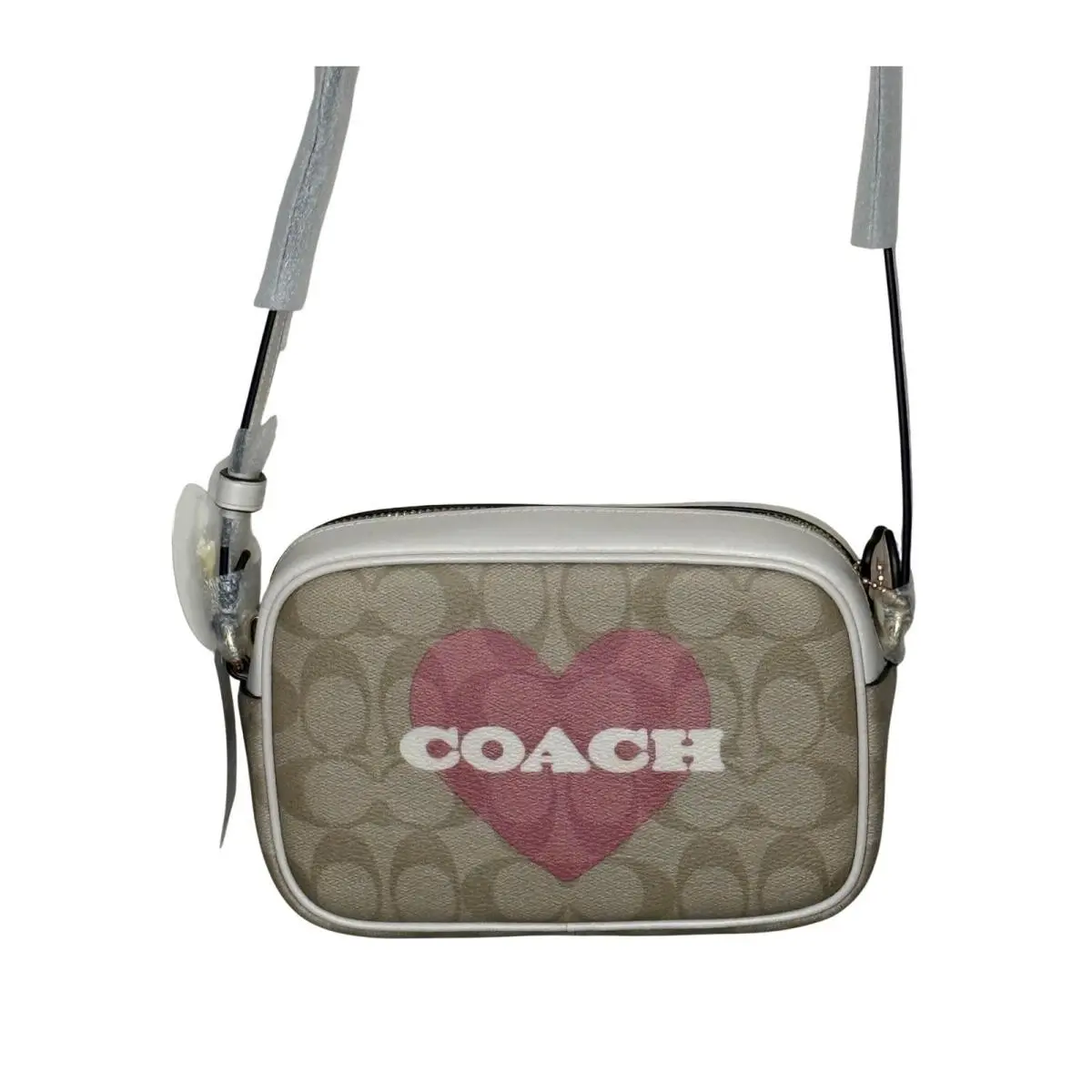 Coach Mini Jamie Camera Bag Style Signature Leather Heart Design Adj. Strap