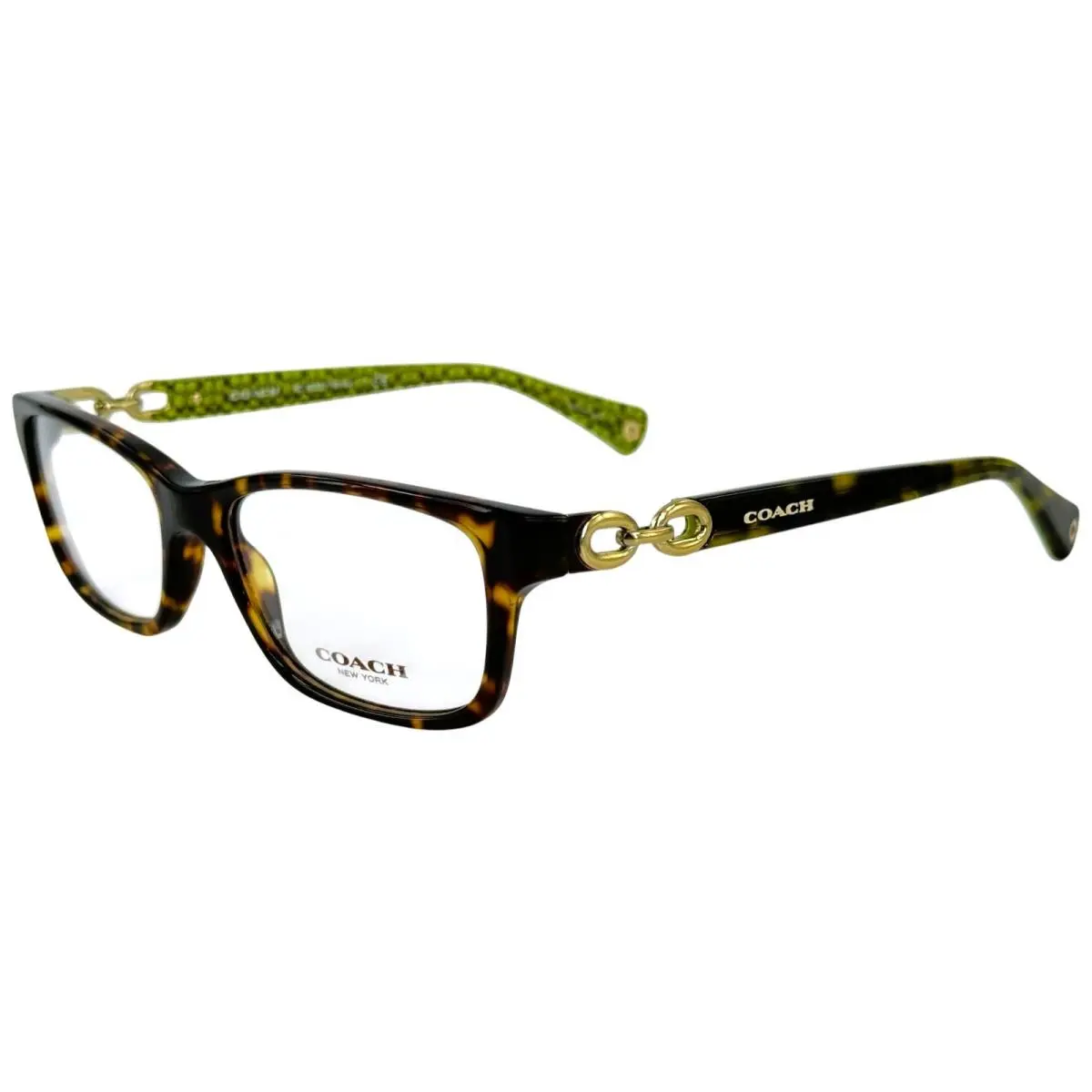 Coach HC6052 Fannie Womens Plastic Eyeglass Frame 5232 Dark Tortoise Green 52-16