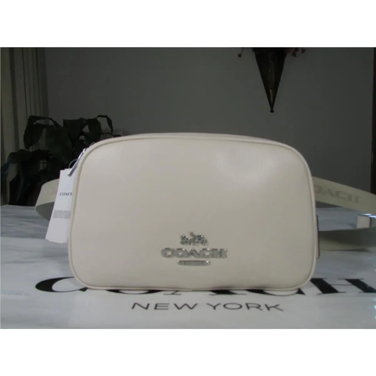 Coach Leather Pace Belt Bag CR136 Chalk
