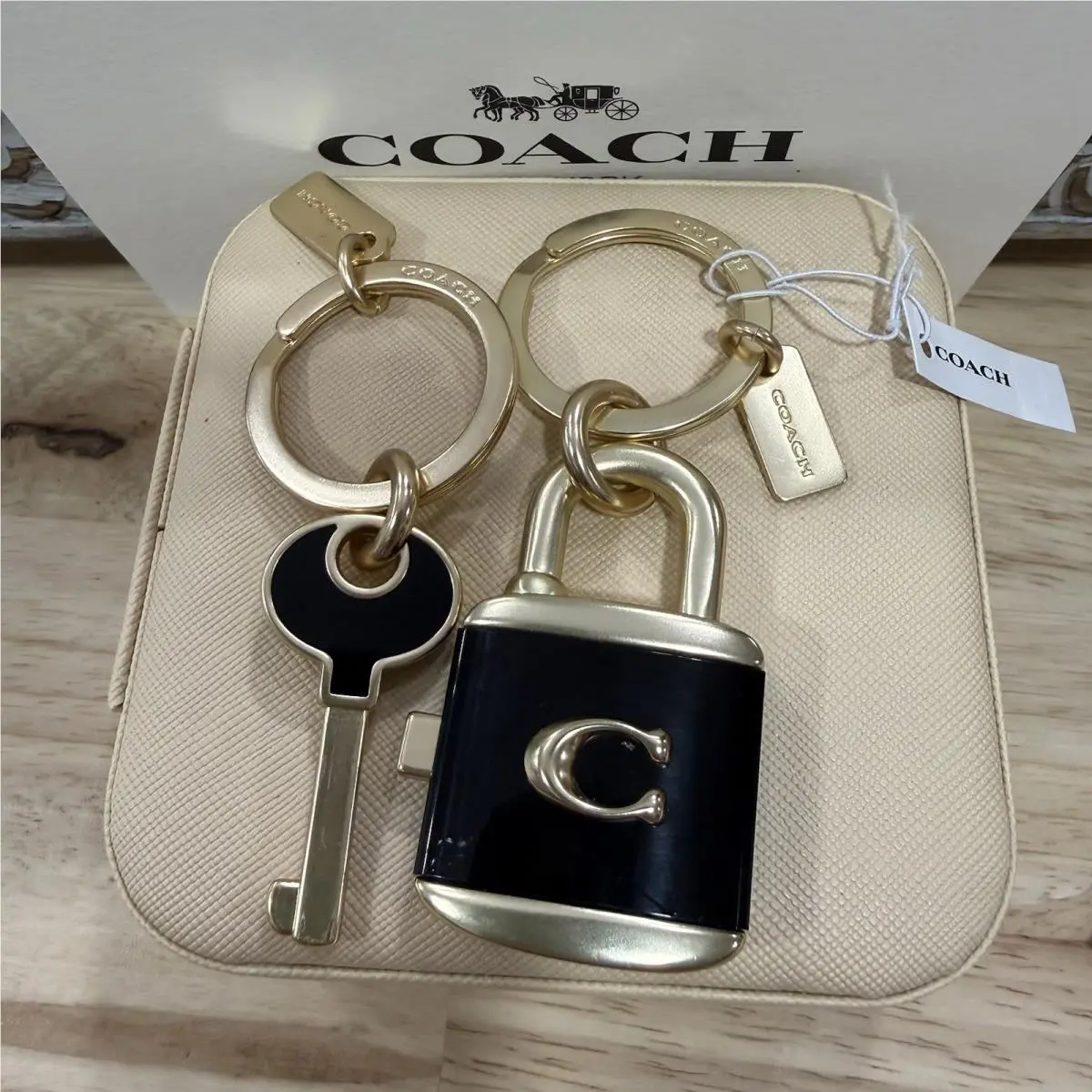 Coach Lock Key Purse Charm … Key Fob/ Ring