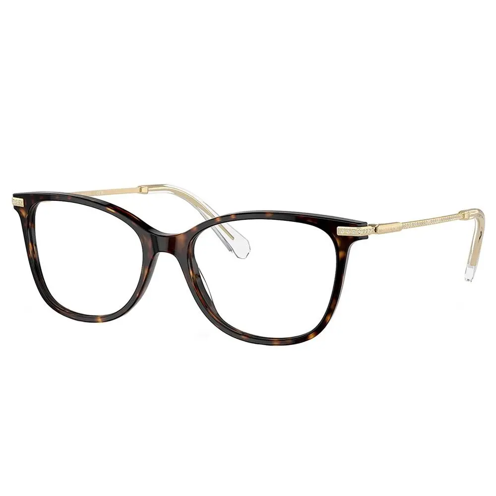 Swarovski SK 2010 1002 Dark Havana Metal Plastic Square Eyeglasses 52mm