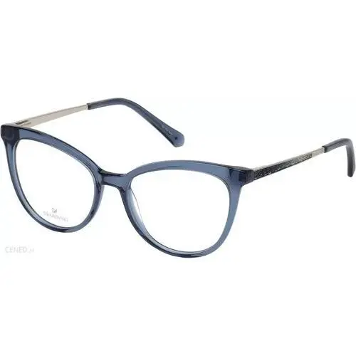 Swarovski SK5278 090 Blue Clear Round Optical Eyeglasses Frame 50-16-140