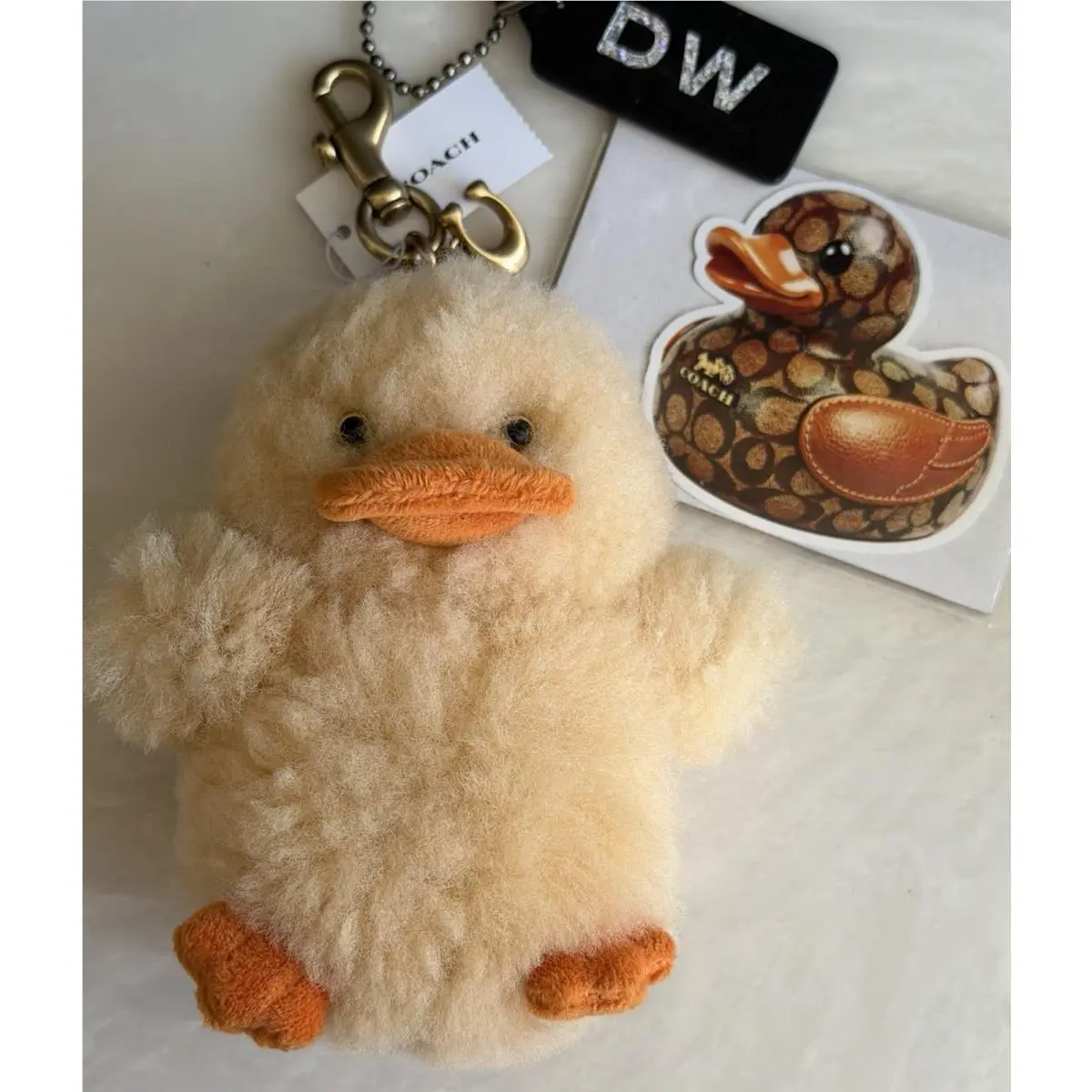 Yellow Shearling Ducky Bag Charm CER40 by Coach