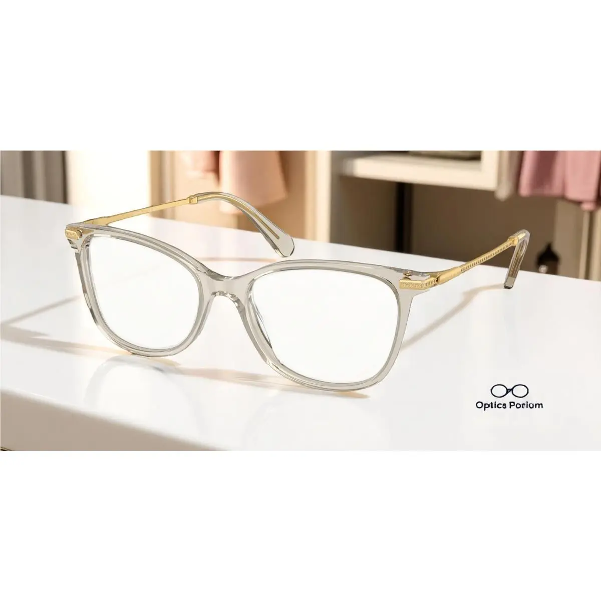 SK2010 3003 Beige Transparent Demo Lens 54 mm Women`s Eyeglasses by Swarovski