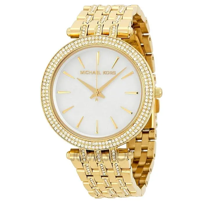 Darci Gold Tone Stainless Steel Glitz Midsize Mop Watch MK3219 by Michael Kors
