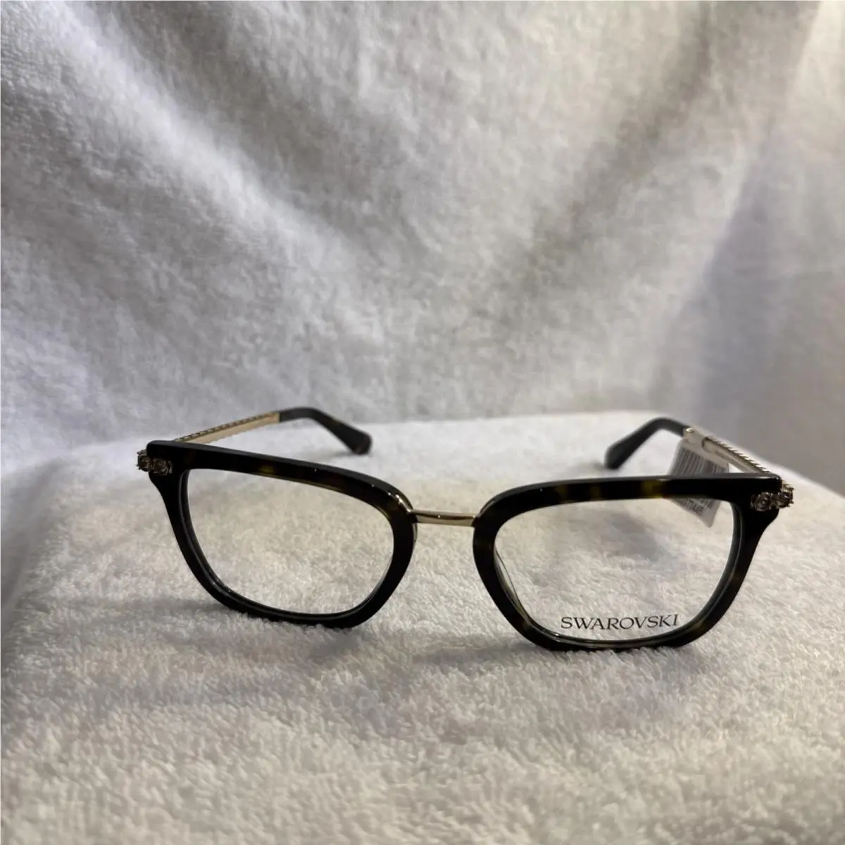 Eyeglasses SK2018 1002 52-20-140 Tort Shine Demo Frames with Case by Swarovski