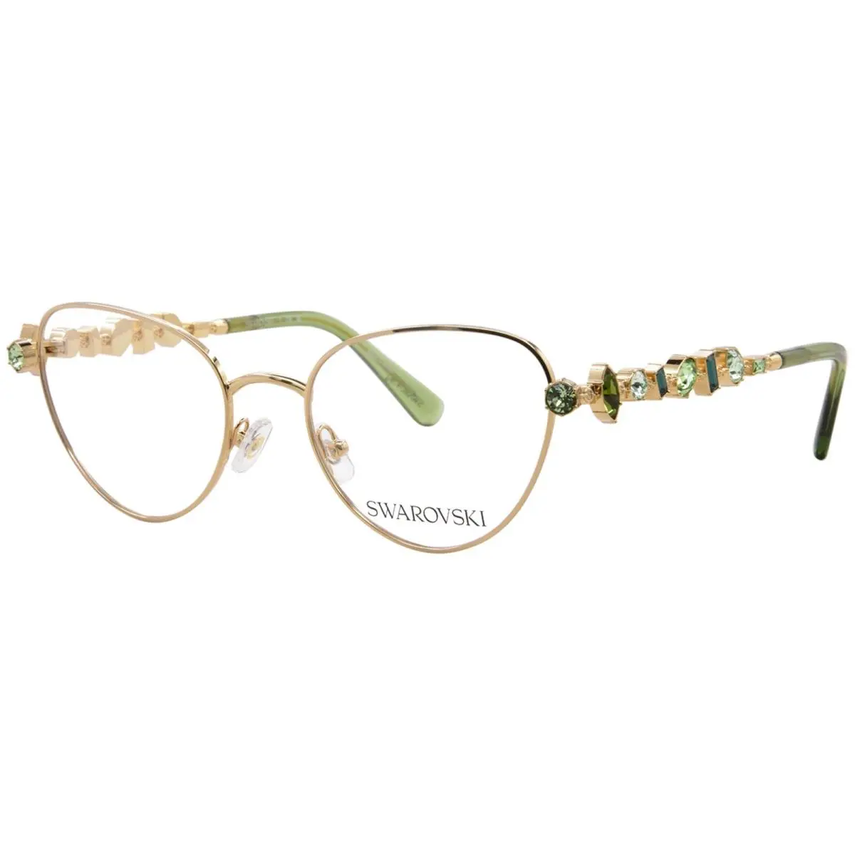 Swarovski SK1024 404G Eyeglasses Women`s Gold Full Rim Cat Eye 51mm