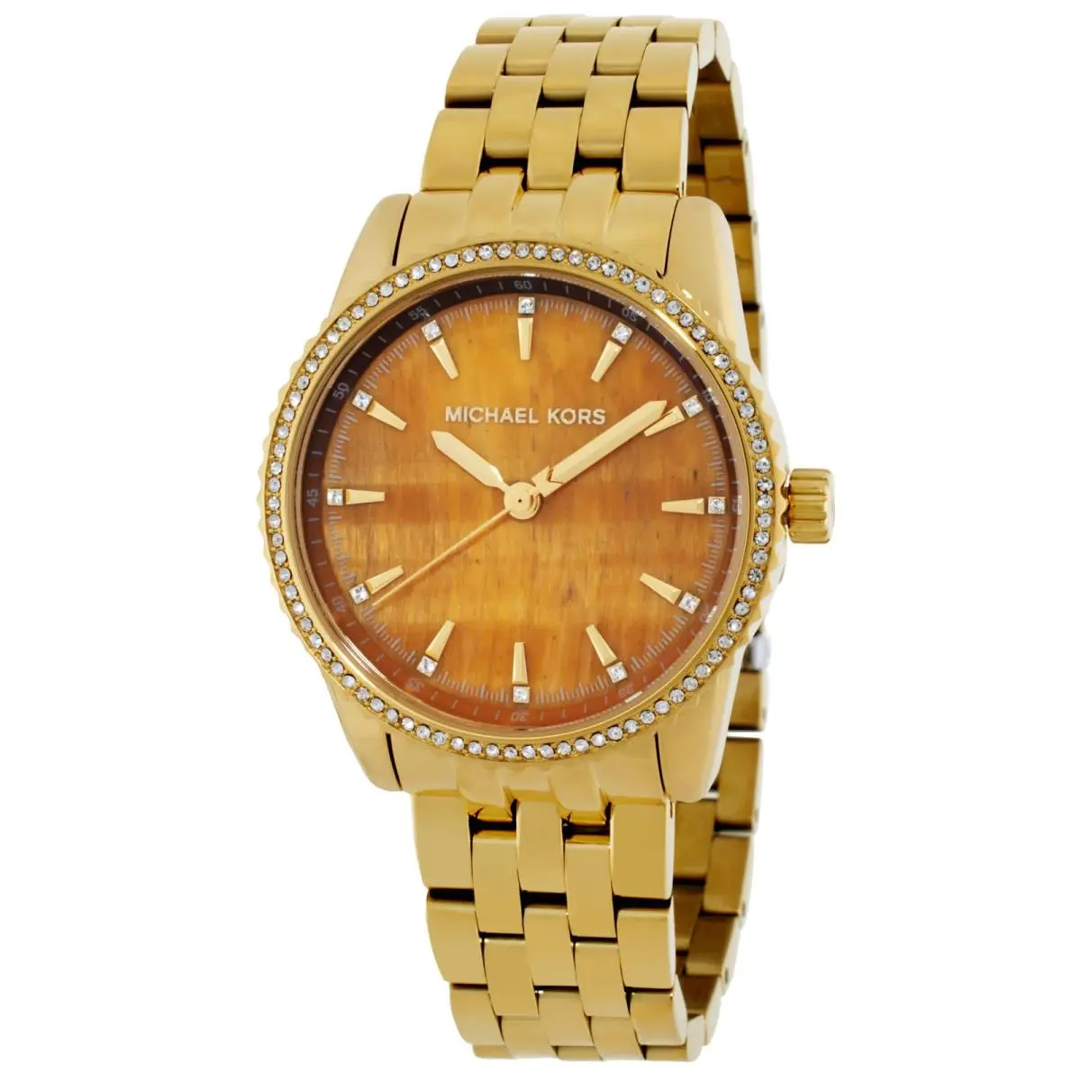 Bryant Pave Quartz Brown Dial Ladies Watch MK7581 by Michael Kors