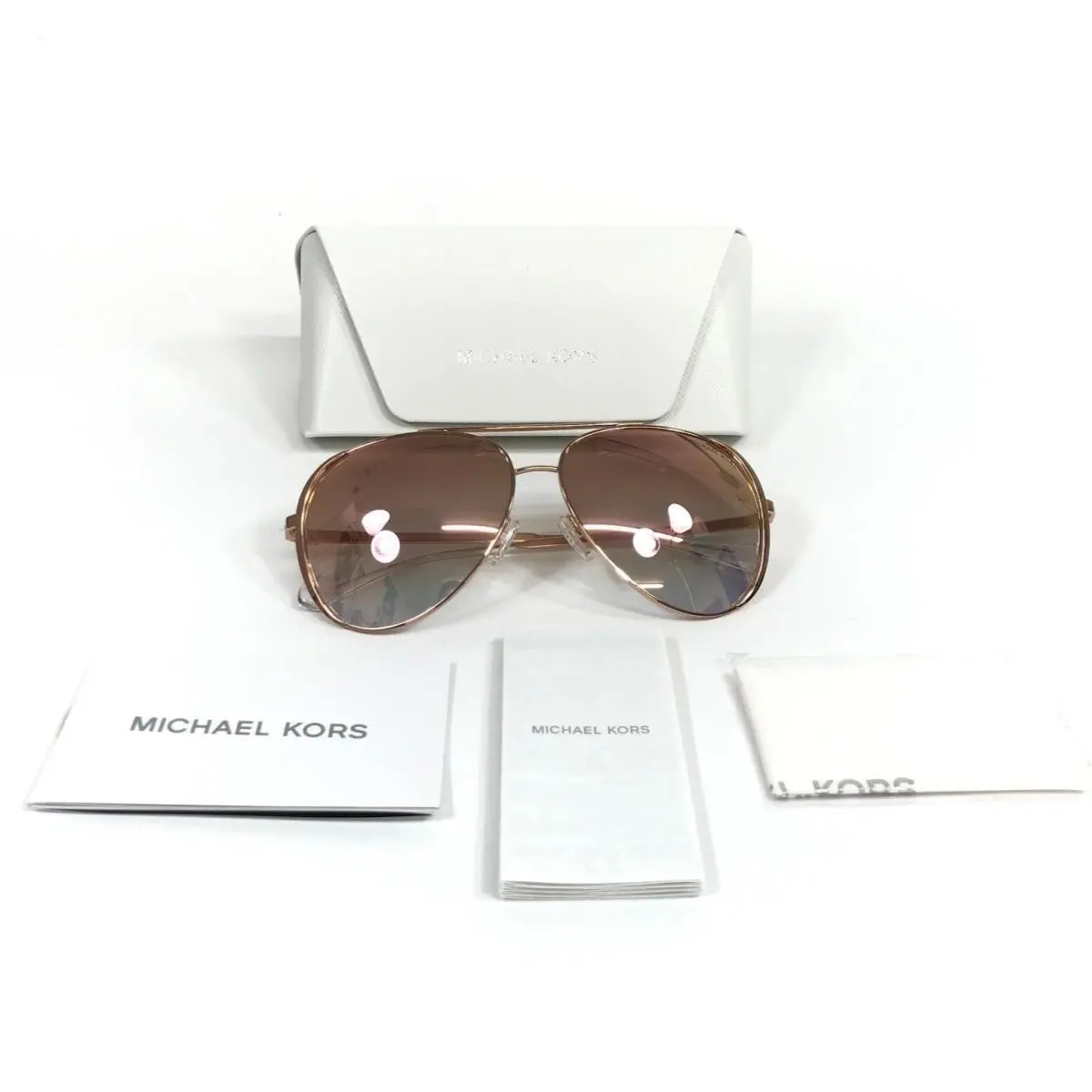 Sunglasses MK1101B Chelsea Bright 11086F Rose Gold with Pink Lenses by Michael Kors