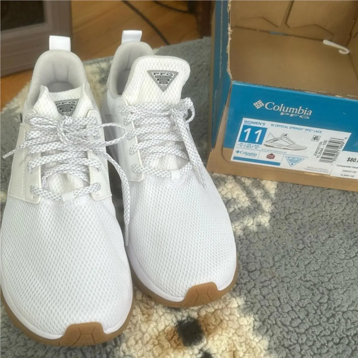 Columbia Crystal Springs White Sneaker Size 11