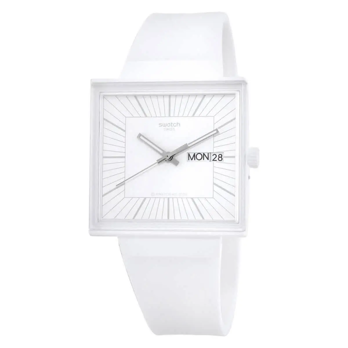 Swatch What Quartz White Dial Unisex Watch SO34W700